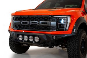 Ford Raptor Bumper - Front - Addictive Desert Designs - Bomber - Hammer Black with Satin Black Panels - `21-`27 Ford Raptor Bumper - Front - Addictive Desert Designs - Bomber - Hammer Black with Satin Black Panels - `21-`27